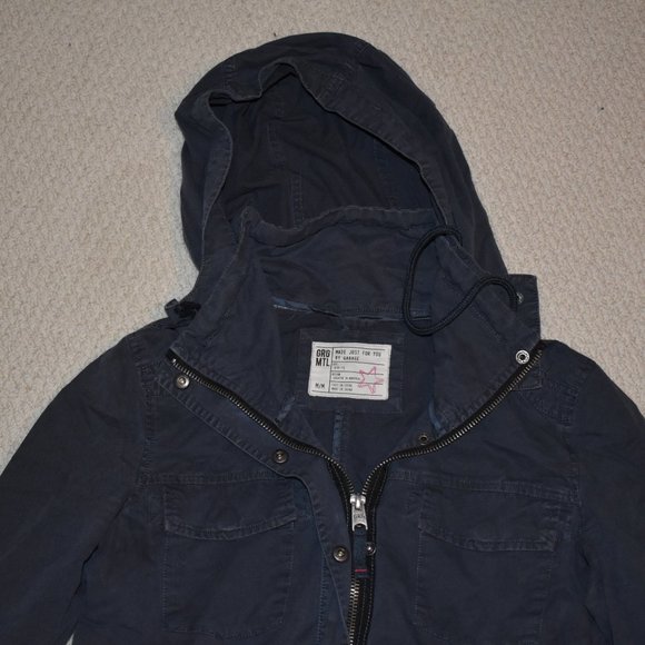 Garage Navy Cargo Jacket | Size M - Picture 2 of 2